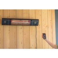 Sunred Heater Sun and Sound Ultra Wall Black 2000 Watt, Black