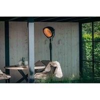 Sunred Heater Indus Bright Standing Black 2100 Watt, Black