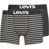 Levi's Men's Underwear-Boxer Shorts-Vintage Stripe YD (2-Pack), Jet Black, S (Pack of 2)