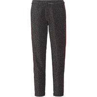 Scotch & Soda Maison Trouser, Tapered Lurex Pants With Velvet Side Panel Women/'s, Black, 8 (Manufacturer size: X-Small)