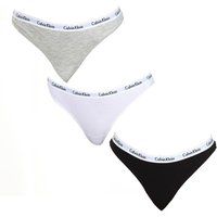 Calvin Klein Pack-3 Thongs with Elastic Rubber Waistband D1622T Women