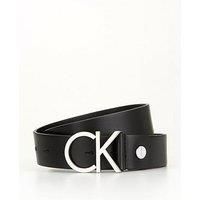 Calvin Klein Women/'s Ck Logo Belt 3.5cm Belt, Black (Black 001), 34 (Manufacturer size: 75)