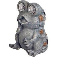 Solar LED Ornamental Stone Frog Use in Garden, Lawn, Paths, Flower Beds, Borders for Decoration & Atmosphere IP44