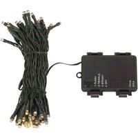 Luxform 100 LED, 10M Operated Indoor & Outdoor Warm White String Lights with Auto Timer (Batteries Included), Clear