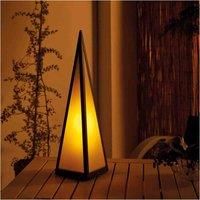 Luxform Lighting Battery Powered Pyramid Lamp (45cm Height) Outdoor or Indoor with 24 Flickering LED/'S - Remote Control & Timer.