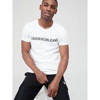 Calvin Klein Jeans Men's Core Institutional Logo T-Shirt - Bright White - XL