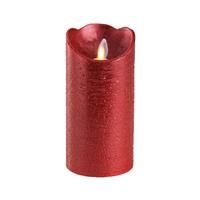 Kaemingk LED Waving Candle, Large, Christmas Red & Warm White