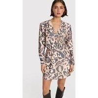 Alix The Label Jaguar Fake Wrap Dress