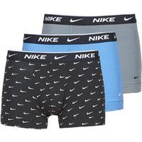 Nike 3 Pack Waistband Trunk Boxer - AOP / Blue / Grey - Size S