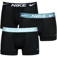 Nike Girl/'s Trunk 3pk Underwear, Blk-Glacier Blue/Dnim Turq./ Blk, L