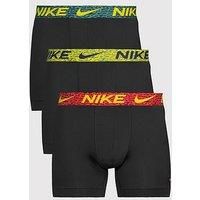 Nike Essential Micro 3 Pack Boxer Briefs - Black