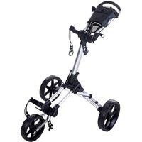 Fastfold Unisex/'s Square 3 Wheel Push Golf Cart Trolley, Silver/Black