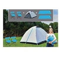 PURE Camping Set for 2 - Blackout Festival Tent, Chairs Sleeping Bags - RRP £199