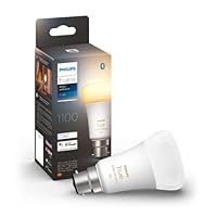 Philips Hue White Ambiance Single Smart Bulb LED [B22 Bayonet Cap] - 1100 Lumens (75W equivalent). Works with Alexa, Google Assistant and Apple Homekit