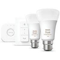 PHILIPS HUE White & Colour Ambience Smart Lighting Starter Kit  B22  Currys