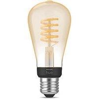 Philips Hue NEW White Ambiance Filament ST64 Smart Light Bulb [E27 Edison Screw] With Bluetooth. Works with Alexa, Google Assistant and Apple Homekit