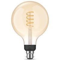 Philips Hue White Ambiance Filament Single Smart LED Large Globe [B22 Bayonet Cap] - 550 Lumens. Works with Alexa, Google Assistant and Apple Homekit