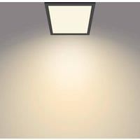 Philips LED Panel Square Ceiling Light SceneSwitch Dimmable 2700K 12W [Warm White - Black]. for Indoor Lighting, Livingroom and Bedroom