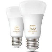 Philips Hue White Ambiance E27 6 W, set of 2