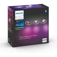 Philips Hue NEW Centura White and Colour Ambiance Smart Ceiling Light 3 Pack [Round - White] With Bluetooth, Works with Alexa, Google Assistant and Apple Homekit