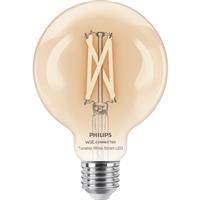 Philips WiZ LED Clear Filament Tunable White Smart Light Bulb G95 E27 7W
