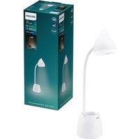 PHILIPS LED Hat Desk Lamp [Cool White Light 4000K - White] 4.5W - Charge with USB. for Home Indoor, Work, Study, Reading Lighting