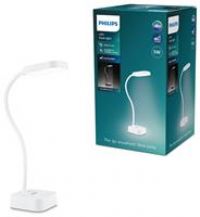 PHILIPS LED Rock Desk Lamp [Cool White Light 5000K - White] 5W - Charge with USB. for Home Indoor, Work, Study, Reading Lighting