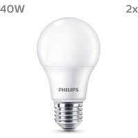 Philips LED bulb E27 4.9W 470lm 2700K matt x2