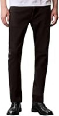 Calvin Klein Men’s Black Oil Slick Slim Tapered Fit Jeans, Black (Ck Essential Black), 30W/32L