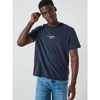 Calvin Klein Jeans Short Sleeve Acid Wash 20S Crew T-Shirt - Dark Blue