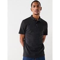 Calvin Klein Supima Cotton Small Chest Logo Polo Shirt - Black