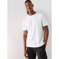 Calvin Klein Supima Chest Embroidered Logo T-Shirt - White