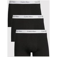 Calvin Klein Icon Cotton Stretch 3 Pack Contour Trunks - Black