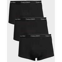 Calvin Klein Calvin Klein Icon Cotton Stretch 3 Pack Low Rise Trunks - Black