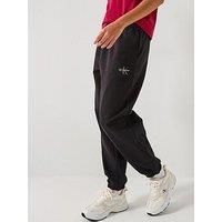 Calvin Klein Jeans Monologo Cuffed Joggers - Black