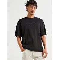 Calvin Klein Embroidered Chest Logo T-Shirt - Black