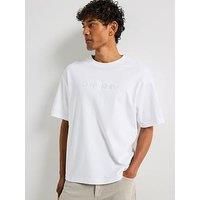 Calvin Klein Embroidered Chest Logo T-Shirt - White