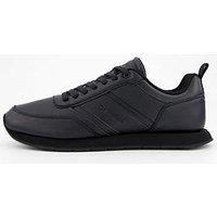 Calvin Klein Leather Low Top Runner Trainers - Black