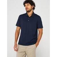 Calvin Klein Jacquard Stripe Stretch Polo Shirt - Navy