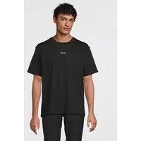 Calvin Klein Stretch Cotton Small Centre Logo T-Shirt - Black