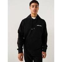 Calvin Klein Jeans Bauhaus Embroided Logo Overhead Hoodie - Black