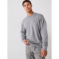 Calvin Klein Jeans Men/'s LS EZ Cotton CREWNK Sweater 12GG LV04RC309G Sweaters, Grey (Medium Grey HTR), S