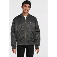 Calvin Klein Men/'s Hero Bomber Jacket with Zip, Black (Black), XXL