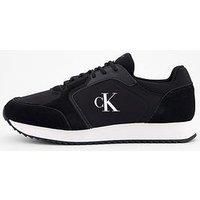 Calvin Klein Retro Nylon Suede Runner Trainers - Black