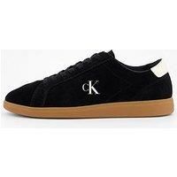 Calvin Klein Suede Low Profile Cupsole Gumsole Trainers - Black