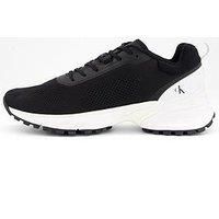 Calvin Klein Hike Runner Tech Knit Trainers - Black/White
