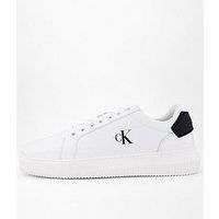 Calvin Klein Chunky Leather Cupsole Trainers - White