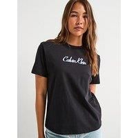 Calvin Klein Jeans Women/'s SS 20s Classic Logo TEE LV047C854G Graphic Tees, Black (Black), XXS