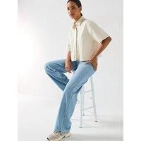 Calvin Klein Jeans Short Sleeve Denim Shirt - Chalk White