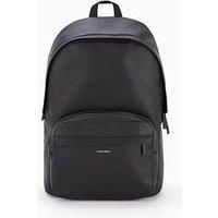 Calvin Klein Men’s Must Round Backpack with Logo, Black (Black), One Size